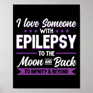 Poster J'Aime Quelqu'Un Avec Épilepsie À L'Épilepsie De L