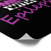 Poster J'aime quelqu'un avec Epilepsy Day Seizures Guerri (Coin)