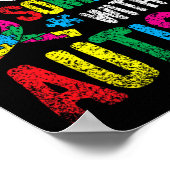 Poster J'Aime Quelqu'Un Avec L'Autisme Autistes Soutien (Coin)