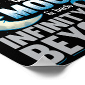 Poster J'Aime Quelqu'Un Avec Le Diabète Sur La Lune Et De (Coin)