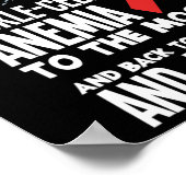 Poster J'Aime Quelqu'Un Avec Une Cellule De Faucille Aném (Coin)