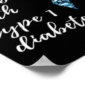 Poster J'Aime Quelqu'Un Avec Une Sensibilisation Au Diabè (Coin)