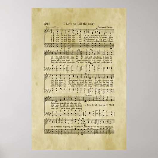 Poster J'Aime Raconter L'Histoire Gospel Sheet Music (Devant)