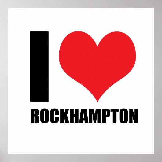 Poster J'aime Rockhampton (Devant)