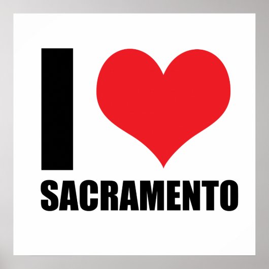 Poster J'aime Sacramento (Devant)