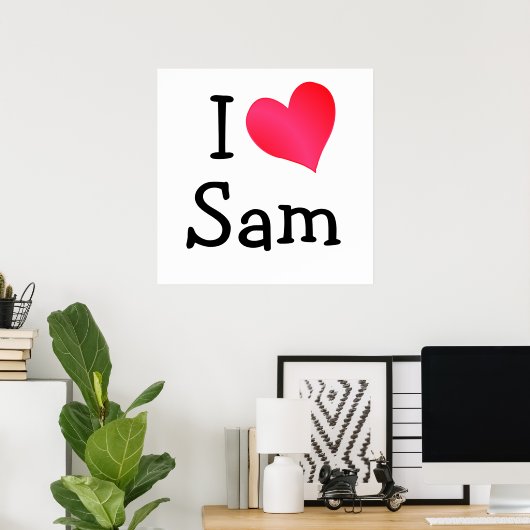 Poster J'aime Sam (Bureau à domicile)