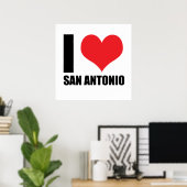 Poster J'aime San Antonio (Bureau à domicile)
