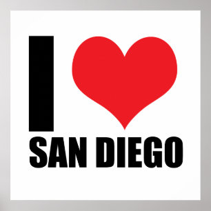Poster J'aime San Diego