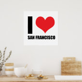Poster J'aime San Francisco (Cuisine)