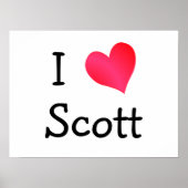 Poster J'aime Scott (Devant)