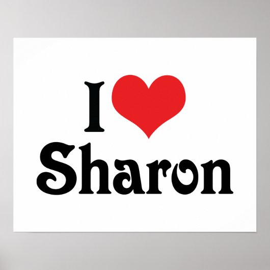 Poster J'aime Sharon (Devant)