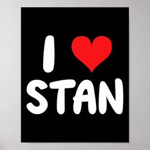 Poster J'aime Stan - Cœur - Nom