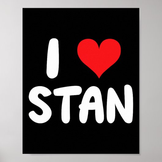 Poster J'aime Stan - Cœur - Nom (Devant)