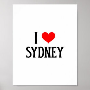Poster J'aime Sydney J'adore Sydney Australie Oz Voyage S
