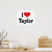 Poster J'aime Taylor (Cuisine)