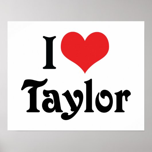 Poster J'aime Taylor (Devant)