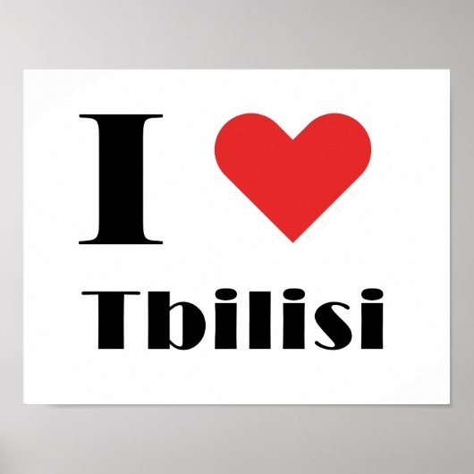 Poster J'aime Tbilissi (Devant)