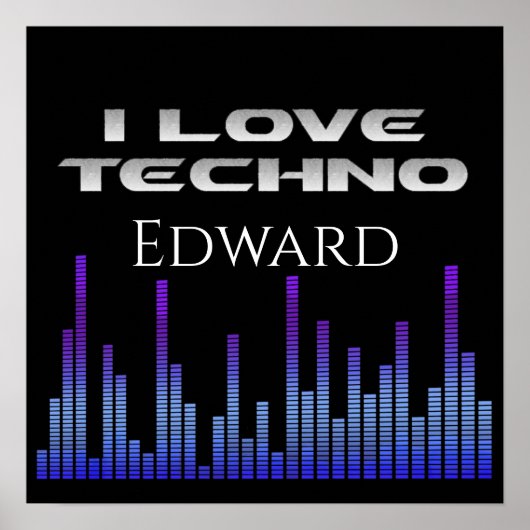 Poster J'aime Techno (Devant)