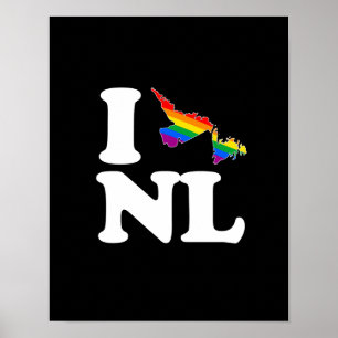 POSTER J'AIME TERRE-NEUVE GAIE - BLANC - .PNG