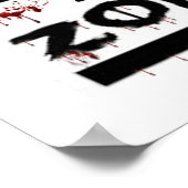 Poster j'aime tuer les zombies (Coin)