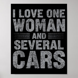 Poster J'aime une femme et plusieurs graphiques de gars d