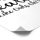 Poster J'Aime Vraiment Les Chouettes, D'Accord ? (Coin)