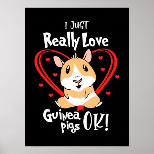Poster J'Aime Vraiment Les Cochons De Guinée (Devant)