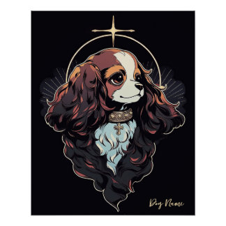 Poster J'Aimerai Toujours Le Roi Cavalier Charles Spaniel