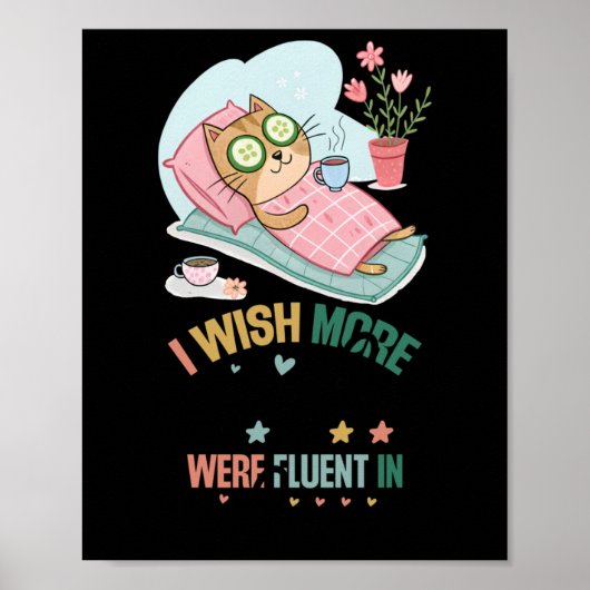 Poster J'Aimerais Que Plus De Gens Soient Fluent Dans Le (Devant)