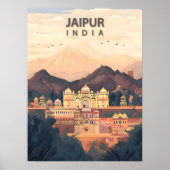 Poster Jaipur – La Cité Royale Rose de l'Inde (Devant)