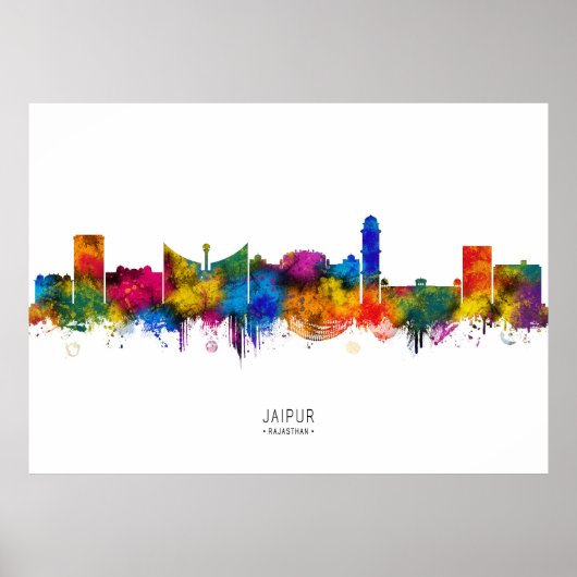 Poster Jaipur Rajasthan Skyline (Devant)