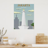 Poster Jakarta, Indonesia Vintage Retro Travel (Cuisine)