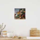 Poster Jakob Bogdani Tulips Peonies et autres Fleurs (Cuisine)