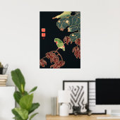 Poster Jakuchu - Le Paroquet (Bureau à domicile)