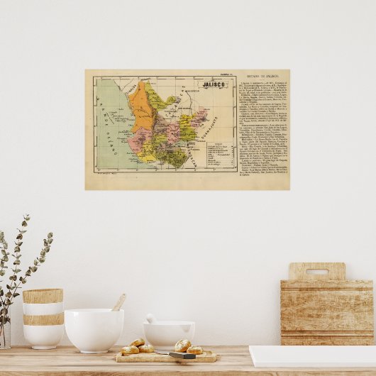 Poster Jalisco, Mexique (Cuisine)