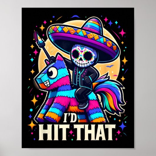 Poster J'allais frapper cette fête de Cinco De Mayo Funny (Devant)