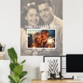 Poster Jalon Anniversaire | Photo de couple (Bureau à domicile)