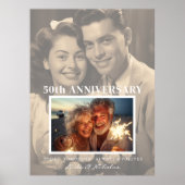 Poster Jalon Anniversaire | Photo de couple (Devant)