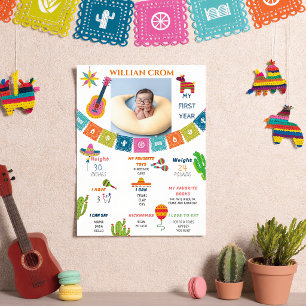 Poster Jalon de 1ère année d'anniversaire de Cactus Fiest