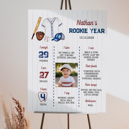 Poster Jalon de baseball - Anniversaire Inscrivez-vous Ba