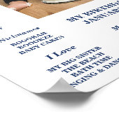 Poster Jalon de premier anniversaire noeud papillon argen (Coin)