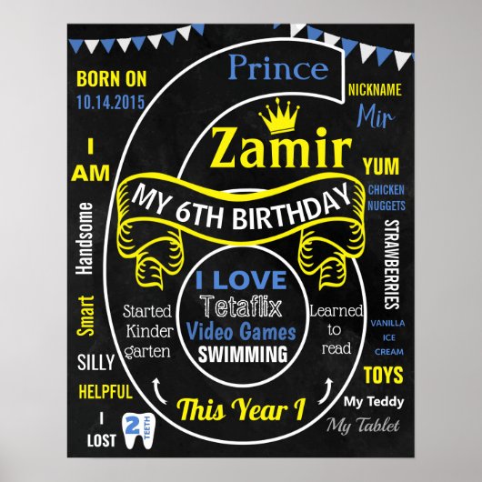 Poster jalon du panneau de signalisation du 6e anniversai (Devant)