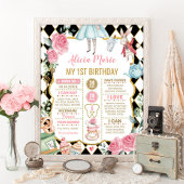 Poster Jalon floral Alice au pays des merveilles 1er anni