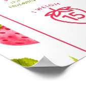 Poster Jalons de fraises Berry Premier anniversaire (Coin)