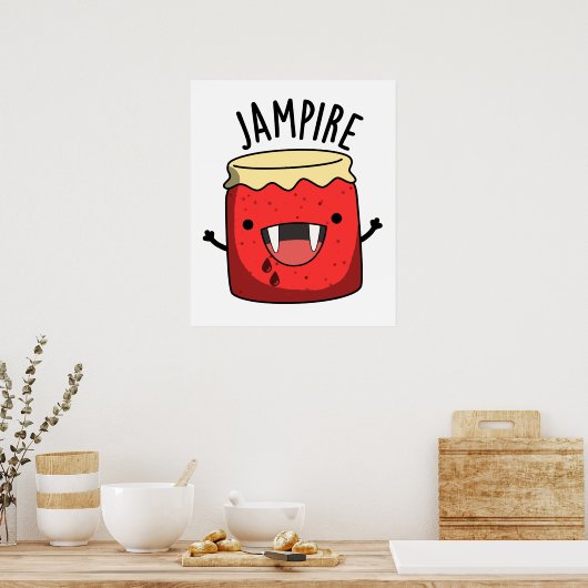 Poster Jam-arbitre Funny Vampire Jam Pun (Cuisine)