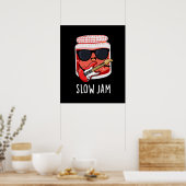 Poster Jam Lent Amusant Nourriture Pun Dark BG (Cuisine)