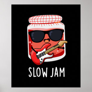 Poster Jam Lent Amusant Nourriture Pun Dark BG