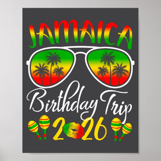 Poster Jamaica Birthday Trip Vacation Summer 2026 Outfit  (Devant)