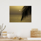 Poster Jamaïcain du coucher de soleil (Cuisine)