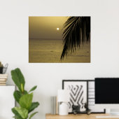 Poster Jamaïcain du coucher de soleil (Bureau à domicile)